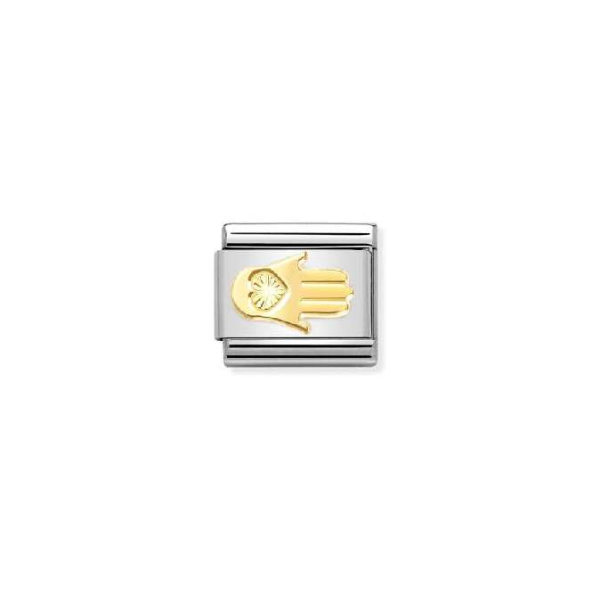 Classic Gold Diamond-Etched Hand Fashion & Fun Charms