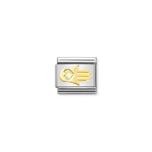 Classic Gold Diamond-Etched Hand Fashion & Fun Charms