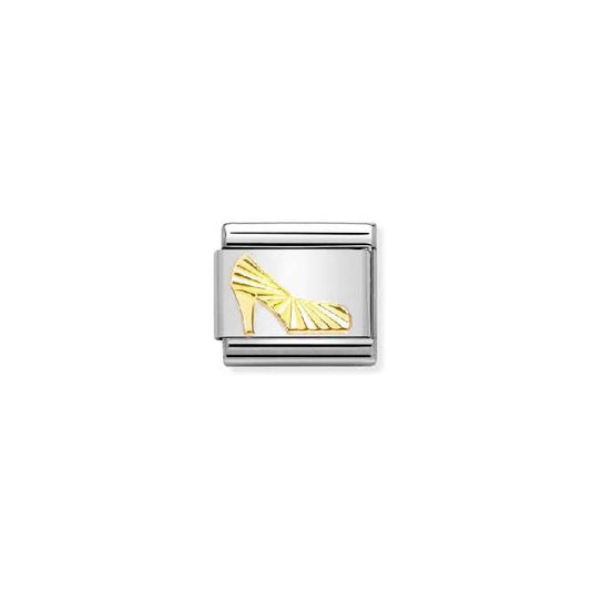 Classic Gold Diamond-Etched Shoe Fashion & Fun Charms