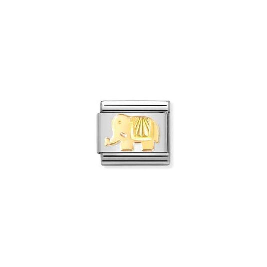 Classic Gold Diamond-Etched Elephant Fashion & Fun Charms