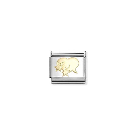 Classic Gold Comic Heart Love & Hearts Charms