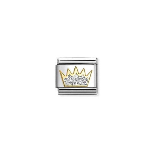 Classic Gold and Enamel Glitter Silver Crown Fairytale & Fantasy Charms