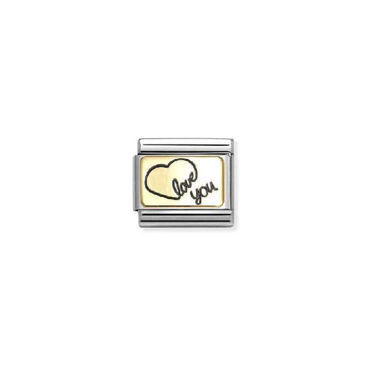 Classic Gold and Enamel Heart Love You Love & Hearts Charms