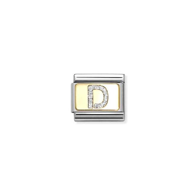 Classic Gold and Enamel Glitter Letter D Letters & Numbers Charms