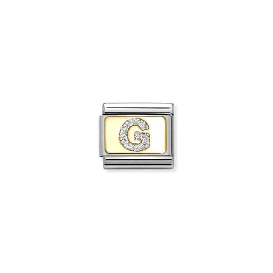 Classic Gold and Enamel Glitter Letter G Letters & Numbers Charms
