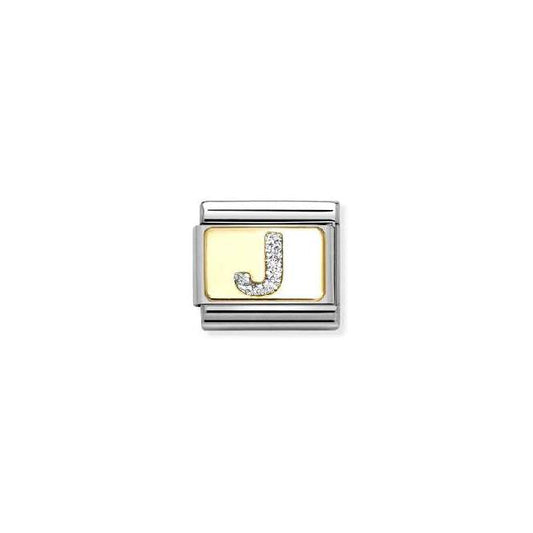 Classic Gold and Enamel Glitter Letter J Letters & Numbers Charms