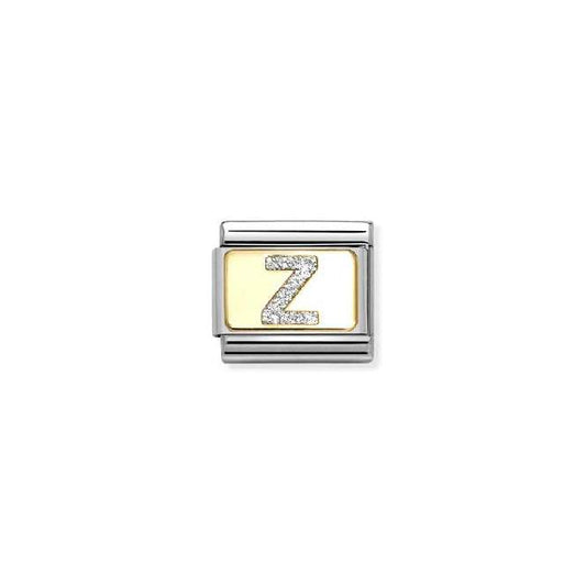 Classic Gold and Enamel Glitter Letter Z Letters & Numbers Charms