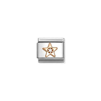 Classic Rose Gold CZ White Star Fairytale & Fantasy Charms