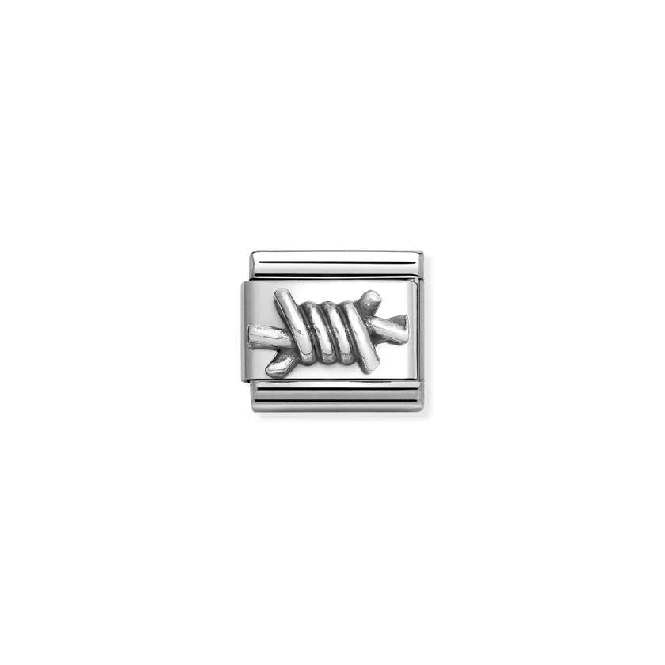 Classic Oxidised Silver Barbed Wire Sports & Hobbies Charms