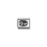 Classic Silver Mat Obsidian Sparkly & Stones Charms