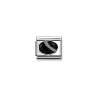 Classic Silver Banded Onyx Mat Sparkly & Stones Charms