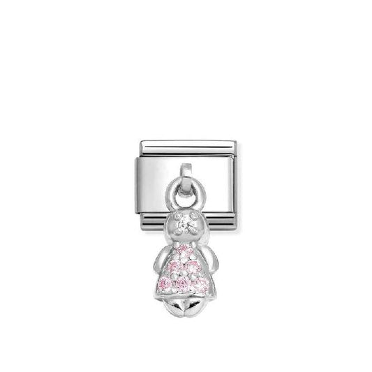 Classic Silver Pink Girl Friends & Family Charms