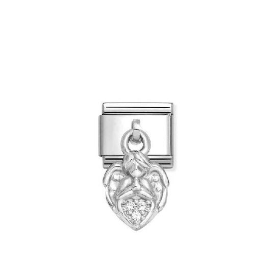 Classic Silver Angel With Heart Love & Hearts Charms