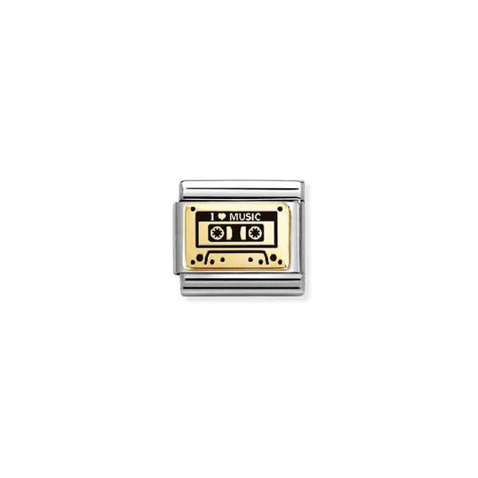 Classic Gold Audio Cassette Music Charms