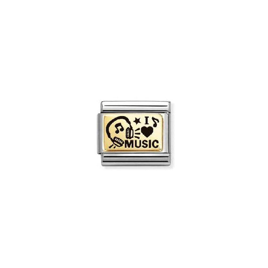 Classic Gold I Love Music Music Charms