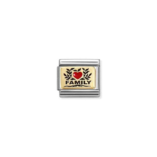 Classic Gold and Enamel Family Red Heart Friends & Family Charms
