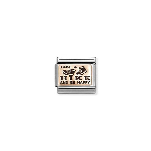 Classic Rose Gold Take A Hike and Be Happy Fashion & Fun Charms