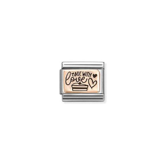 Classic Rose Gold Made With Love Love & Hearts Charms