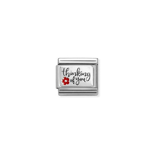 Classic Silver and Enamel Thinking Of You Flowers & Nature Charms