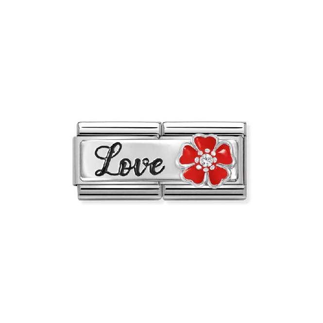 Classic Silver and CZ Love with Flower Love & Hearts Charms