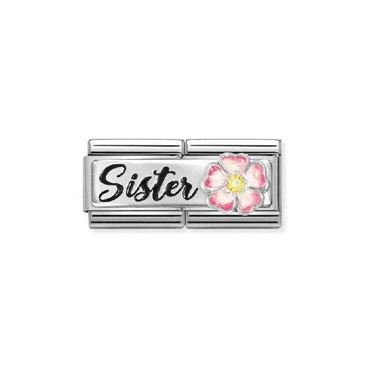 Classic Silver and CZ Sister with Flower Friends & Family Charms