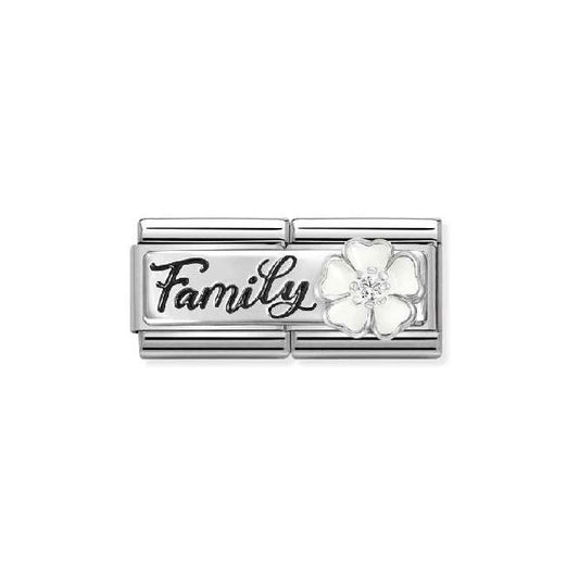 Nomination Classic Silver and CZ Family with Flower Friends & Family Charm