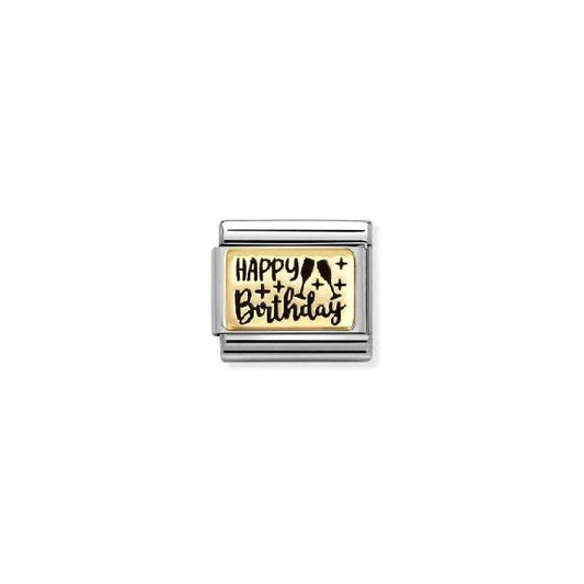 Classic Gold Happy Birthday Birthday & Birthstones Charms
