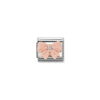 Classic Silver and CZ Pink Resin Bow Fashion & Fun Charms