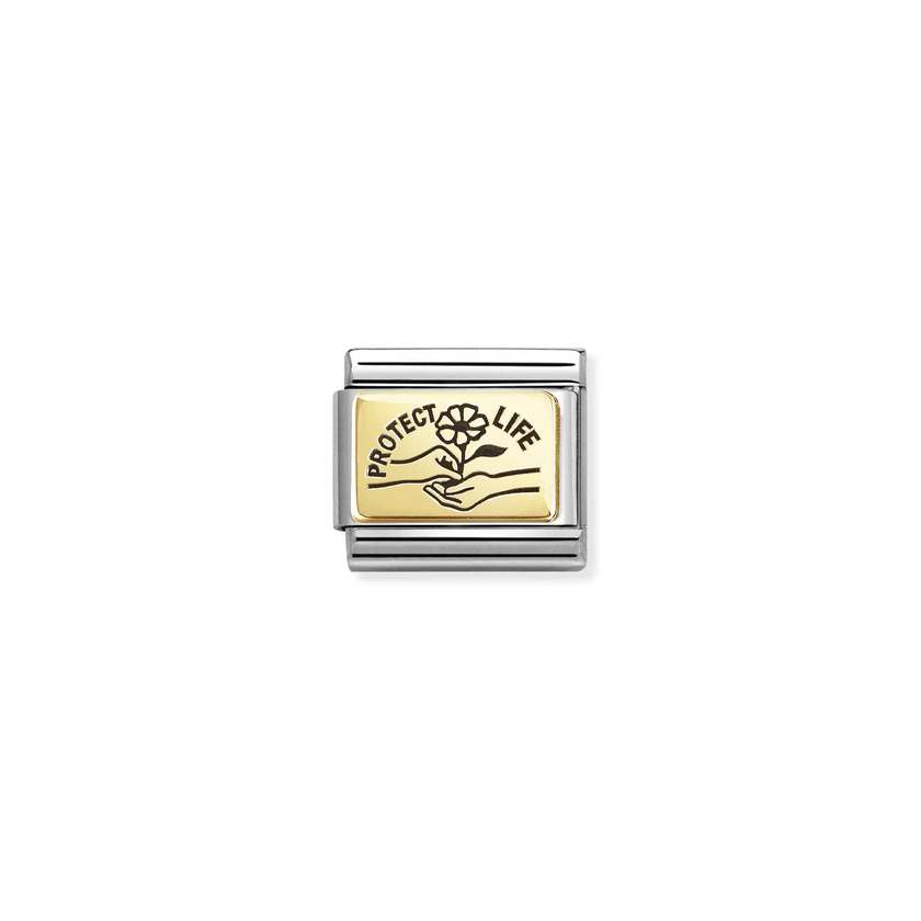 Classic Gold and Enamel Protect Life Flowers & Nature Charms
