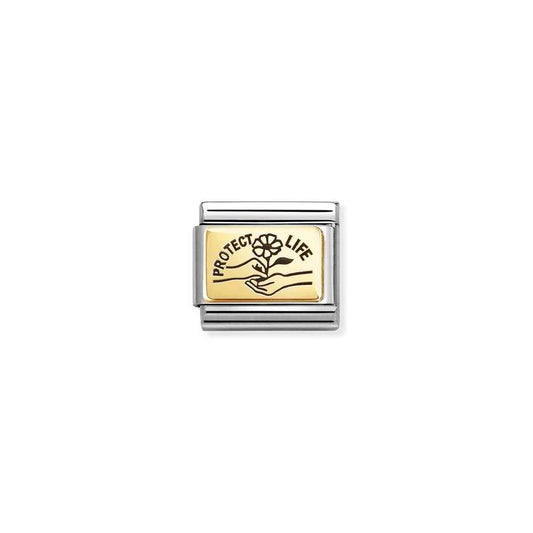 Classic Gold and Enamel Protect Life Flowers & Nature Charms