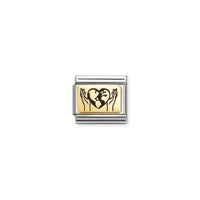 Classic Gold and Enamel Hands with Globe Love & Hearts Charms