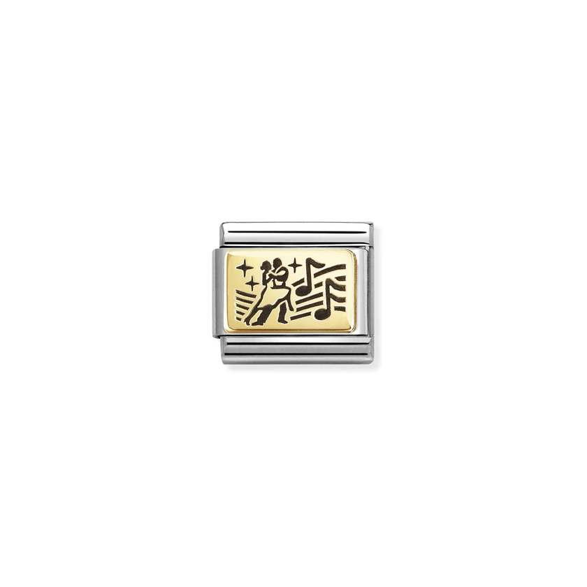 Classic Gold and Enamel Dancing Couple Music Charms
