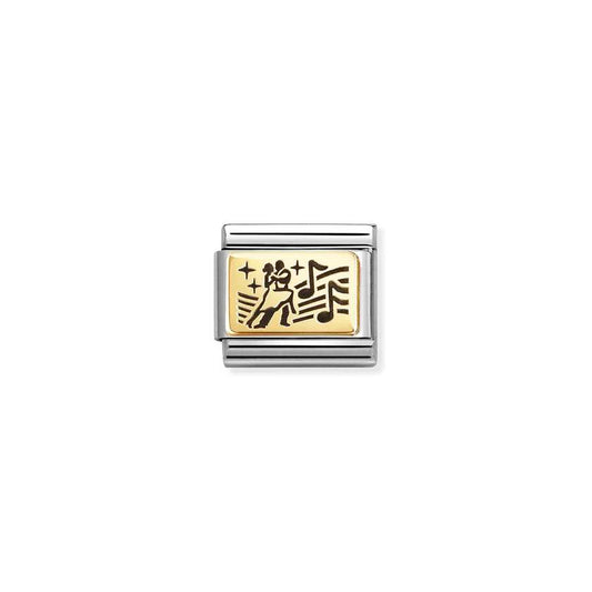 Classic Gold and Enamel Dancing Couple Music Charms