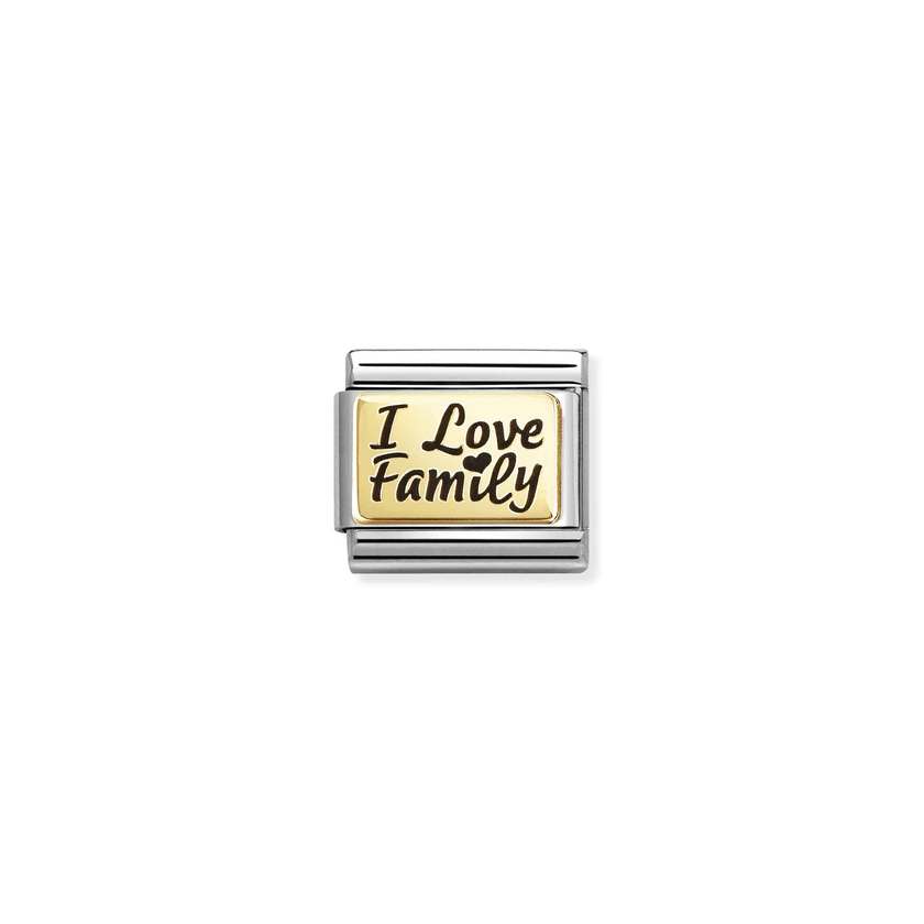 Classic Gold and Enamel I Love Family Friends & Family Charms