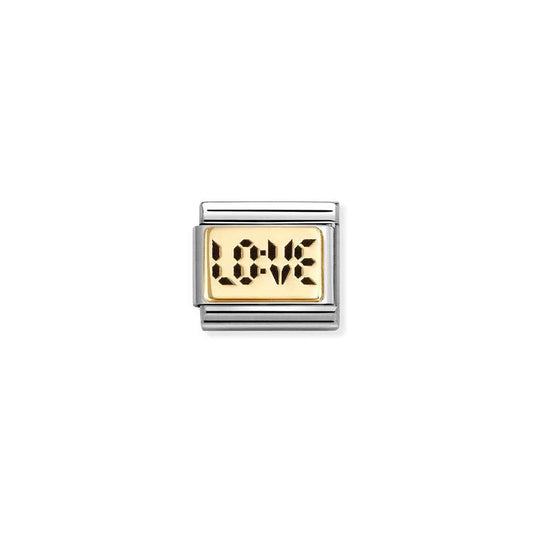 Classic Gold & Enamel Digital Love Love & Hearts Charms
