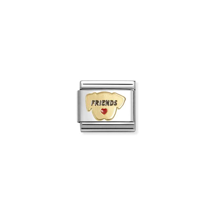 Classic Gold and Enamel Red Heart Dog Animals & Pets Charms