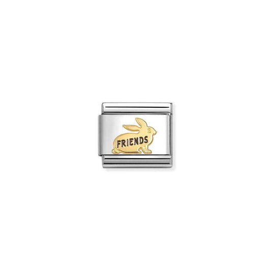 Classic Gold and Enamel Friends Rabbit Animals & Pets Charms