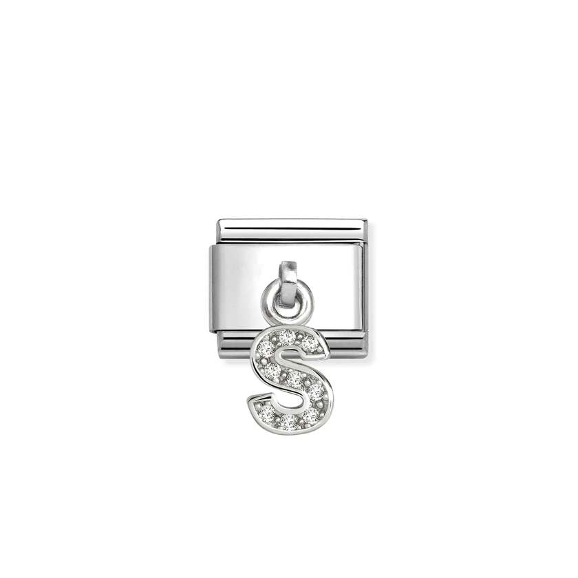 Nomination Classic Silver CZ Letter S Letter & Numbers Pendant Charms