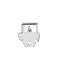 Classic Silver Dog Face Pendant Hanging Pendants Charms