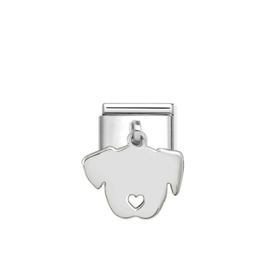 Classic Silver Dog Face Pendant Hanging Pendants Charms
