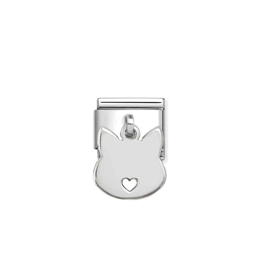 Classic Silver Cat Face Pendant Hanging Pendants Charms