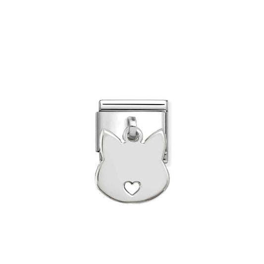 Classic Silver Cat Face Pendant Hanging Pendants Charms