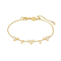 Life Bouquet 18kt Gold Bracelet in Silver with CZ