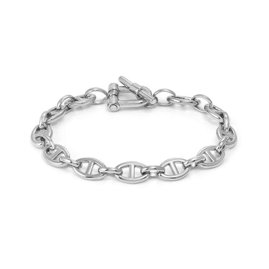 Ecclettica Navy Chain Bracelet in Silver Steel