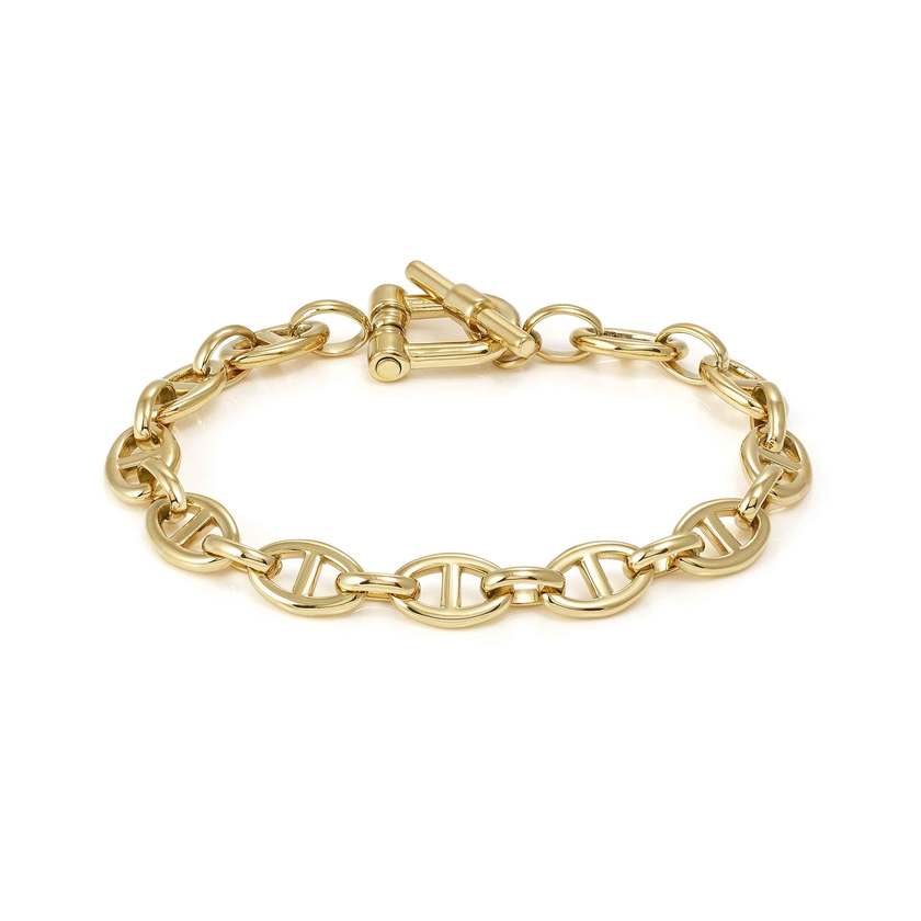 Ecclettica Navy Chain Bracelet in Gold