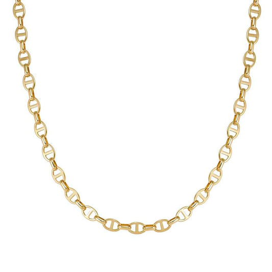 Ecclettica Navy Chain Necklace in Gold