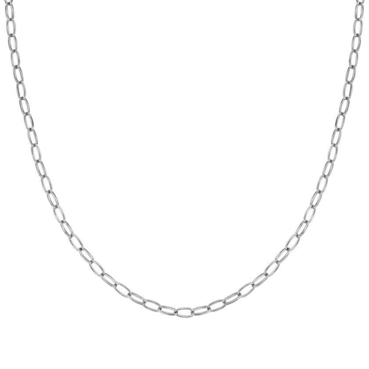 Ecclettica Long Link Necklace in Silver Steel