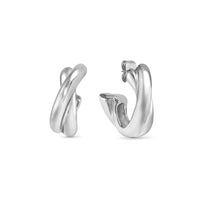 Ecclettica Intersected Earrings in Silver Steel