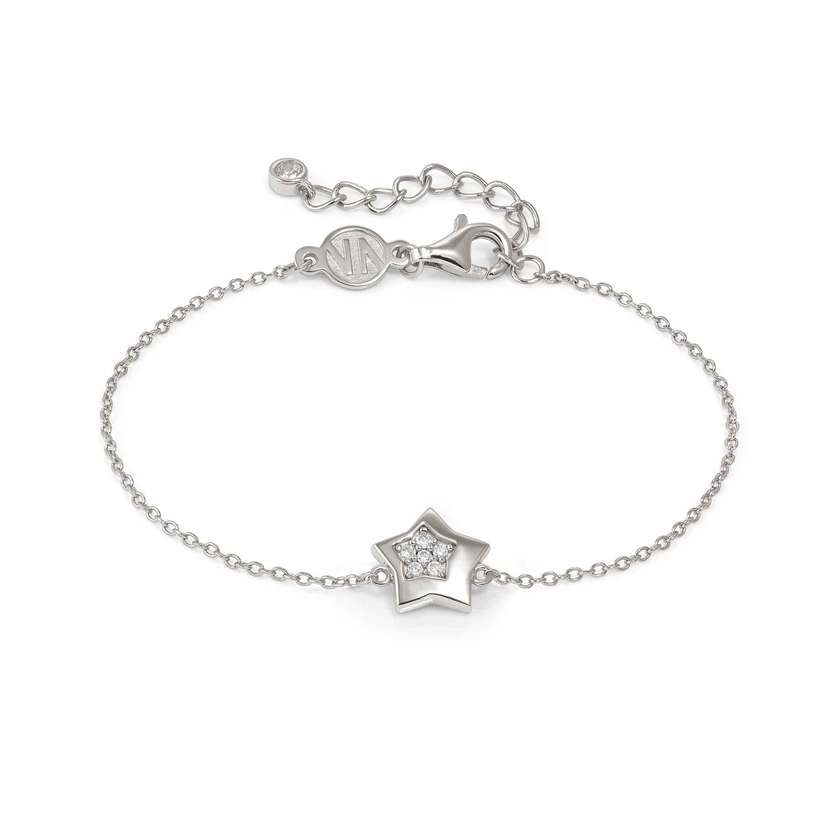 Petit Sparkle Star Bracelet in Silver with CZ