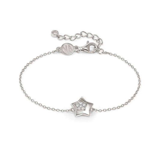 Petit Sparkle Star Bracelet in Silver with CZ